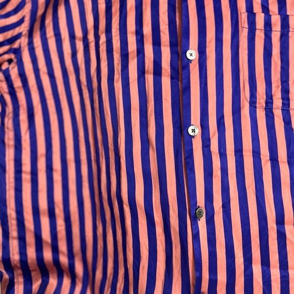 Stussy Striped Silk Shirt  pink and blue button down large - Picture 15 of 15
